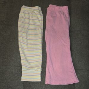 GAP Solid Pink And Pastel Stripe Baby Pants